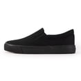 thumbnail image 3 of KEINDI Women’s Slip On Canvas Low Top Shoes Fashion Sneakers and Casual Loafers Flats Shoes For Women All Black size 8, 3 of 7