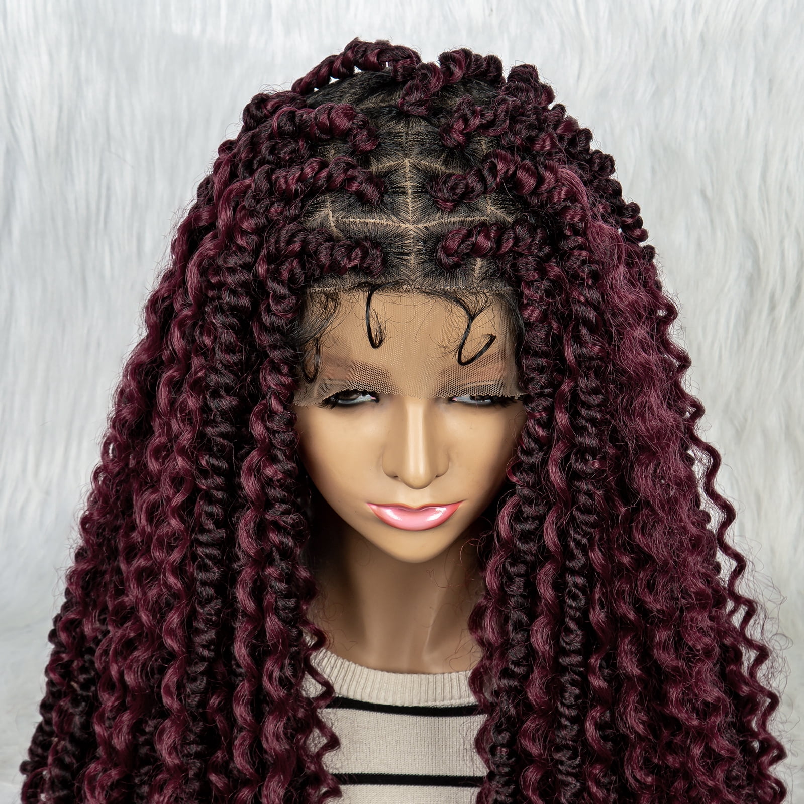 Synthetic Full Lace Braided Wigs Curly Twist Braiding Wig  display picture 3
