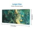 thumbnail image 3 of Pofeuu Turquoise Golden Swirl Print Desk Mat for Keyboard and Mouse，Computer Desk Matt for Desktop，Large Mouse Pad for Desk，Desk Pads on Top of Desks 12x31.5in, 3 of 8