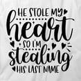 thumbnail image 2 of He Stole My Heart So I'm T-Shirt | Happy Marriage White Tee Gift, 2 of 5