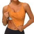 thumbnail image 3 of Yiaed Orange Glitter2 Print Ladies Waistcoat Women Sports Vest Vest Sports Women Sports Top Yoga Vest for women-Large, 3 of 8