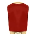 thumbnail image 2 of inhzoy Men's Gold Trim Sleeveless Waistcoat Cartoon Captain Vest Arabian Prince Lamp Tops Red M, 2 of 5