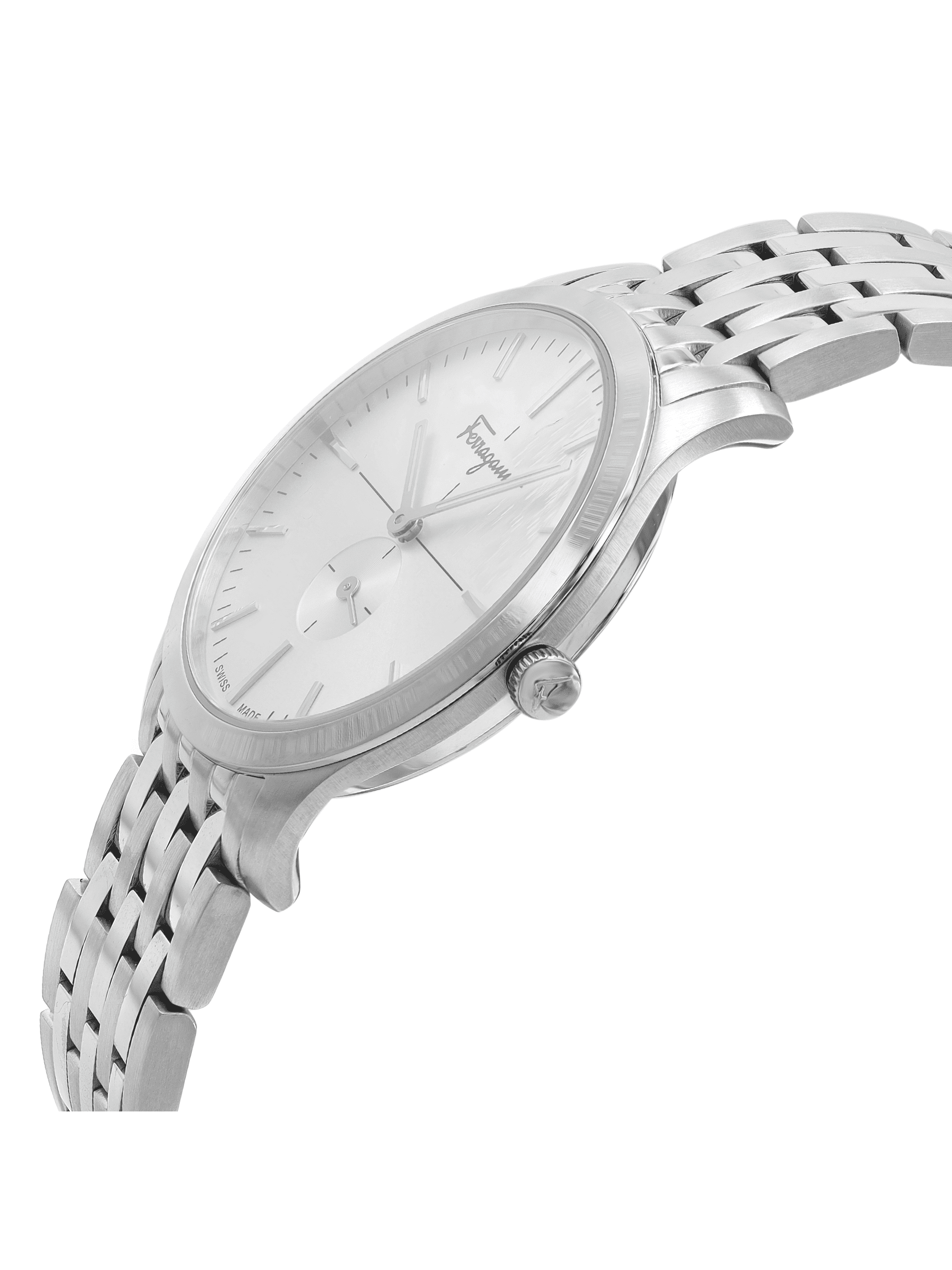 Salvatore Ferragamo Slim 35mm Steel Silver Dial Quartz
