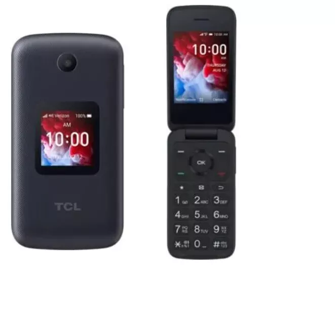 TCL FLIP 4056W 4GB 4G Unlocked GSM Flip Phone - Senior Friendly, Easy Use (Gray)