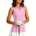 thumbnail image 5 of TGSLY Women's Golf Shirts Quick-Dry Athletic Collared V Neck Sleeveless Workout Tank Tops Dressy Casual Solid Color Golf Tennis Vest XXL, 5 of 10
