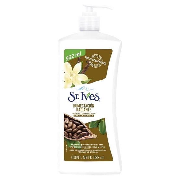 Crema corporal St. Ives cacao y vainilla 532 ml