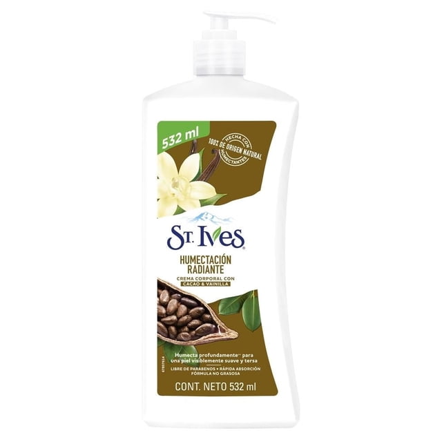 Crema corporal St. Ives cacao y vainilla 532 ml