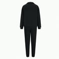 thumbnail image 4 of Towmus Sweatsuits for Women Oversized Quarter Zip Pullover Womens Set 2 Piece Outfits Casual Jogger Pants Lounge Sets Tracksuits with Pockets, Black, XS, 4 of 5