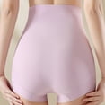 thumbnail image 5 of VONCOS Comfort Waistband High Waisted Tummy Control Shapewear Briefs Womens Seamless No Show Butt Lifting Panties Anti-Roll Lace Trim Purple M to XXXL,Size L, 5 of 8