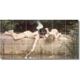 thumbnail image 1 of Ceramic Tile Mural-Emile Munier Angels Wall Tile Mural 26. 48" w x 24" h using (18) 8 x 8 ceramic tiles, 1 of 3