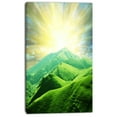 thumbnail image 2 of Montagnes Vertes sous le Soleil - Impression sur Toile Paysage, 2 of 3
