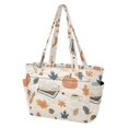 thumbnail image 2 of FORMRS Tote Bag for Women Quilted Large Capacity Travel Work Carry On Shoulder Handbag, Fall Books, 2 of 7