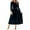 Blue, variant on Elegant Plus Size Velvet Long Sleeve Formal Evening Gown With Pleated Detail For And Party Wear