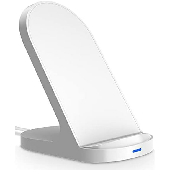 Saluqifa 15W Fast Wireless Charger Wireless Phone Charger Stand Compatible with Apple iPhone 14 13 12/12 Pro Max/ 11Pro/11Pro Max, Compatible with Samsung Galaxy S22 S21 S20 (White)