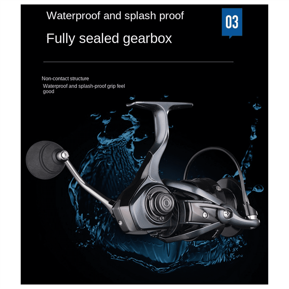Fishing Reel, High Speed Ratio 6.2:1, Casting Reel, Spinnings Reel KAM3000 Shallow Cup