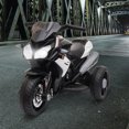thumbnail image 2 of Qaba Moto pour Enfants 6V avec Musique, Phares, 3 Roues, Noir, 2 of 10