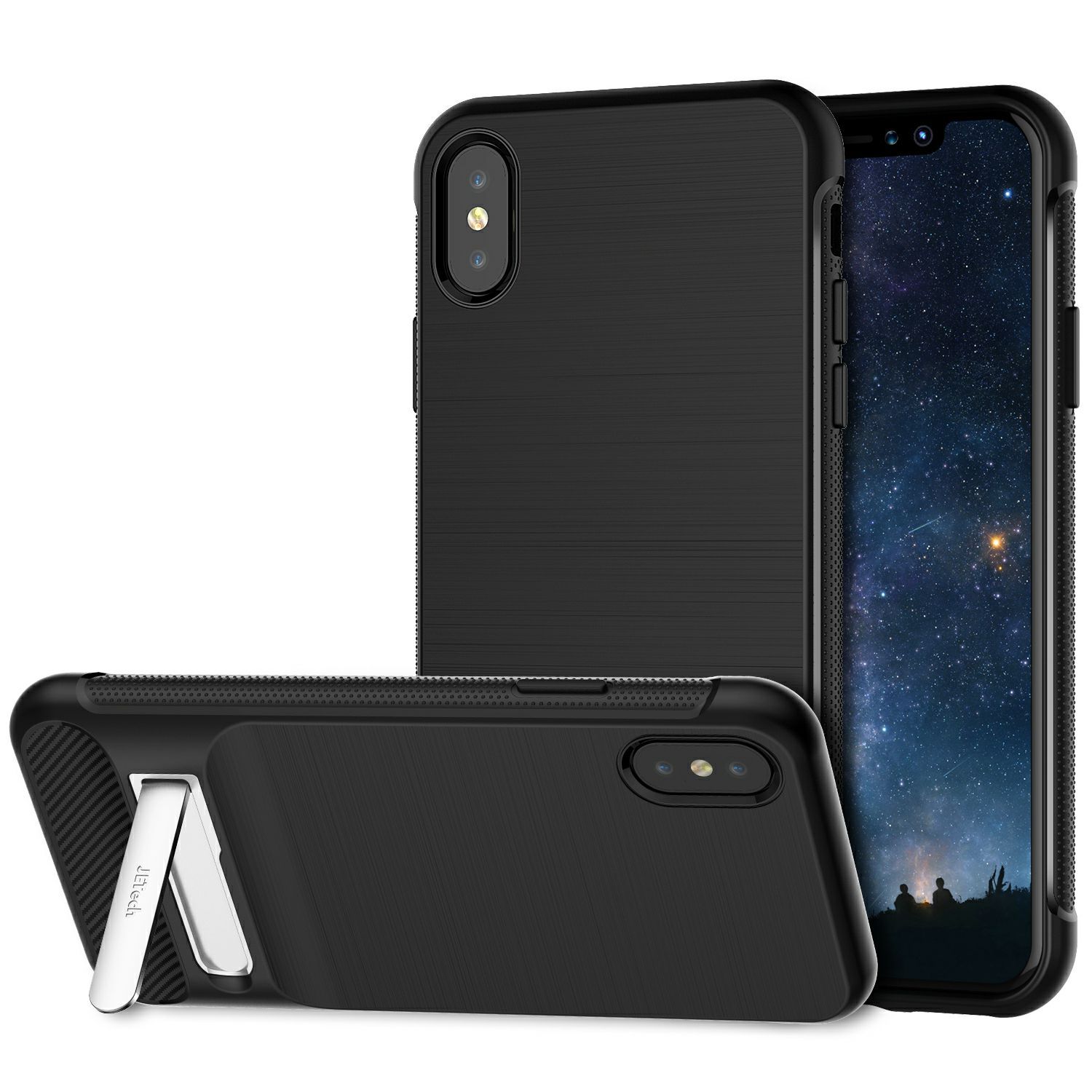 iPhone X Case, JETech Super Protective Case Cover with Metal Kickstand