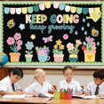 thumbnail image 7 of Spring Bulletin Board Decorations Set Keep Going Keep Growing Bulletin Board Grow Flower Cutouts Positive Paper Cutouts for Teacher Spring Classroom Supplies$$Office, 7 of 7