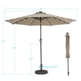 thumbnail image 2 of CHYVARY 9ft LED Patio Umbrella Market Outside Table Umbrella for Deck, Poolside and Patio, Taupe, 2 of 8