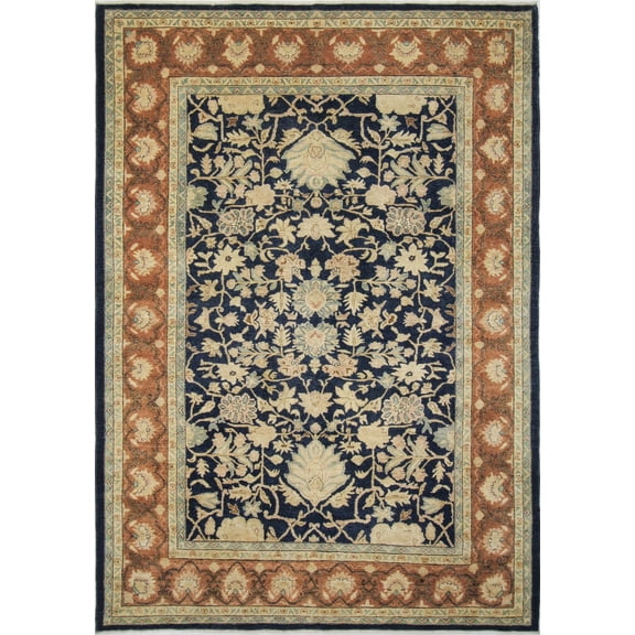 Sun-Faded Willis Blue/Brown Rug, 9'1" x 12'4"