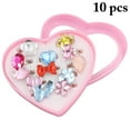thumbnail image 2 of 10PCS Kids Rings Set Creative Cartoon Rhinestone Pretend Ring Toy Ring with Case, 2 of 10