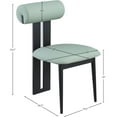 thumbnail image 3 of Meridian Furniture Dario Mint Vegan Leather Dining Chair (Set of 2), 3 of 8