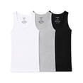 thumbnail image 6 of Gelante Men's Ribbed Cotton Tank Tops, 3-Pack, Sleeveless Undershirts, 6 of 6