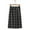 Black, variant on Women's Vintage Plaid Wool Skirts, Elegant Elastic High Waist Tartan Midi Pencil Skirts for 2025 Fall Winter