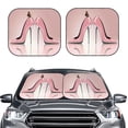 thumbnail image 2 of Haiem High Heel Shoes Butterfly Car Windshield Sun Shade (2 Pieces) Foldable Windshield Sun Shade Car Accessories for Truck SUV Pickup-Small, 2 of 7