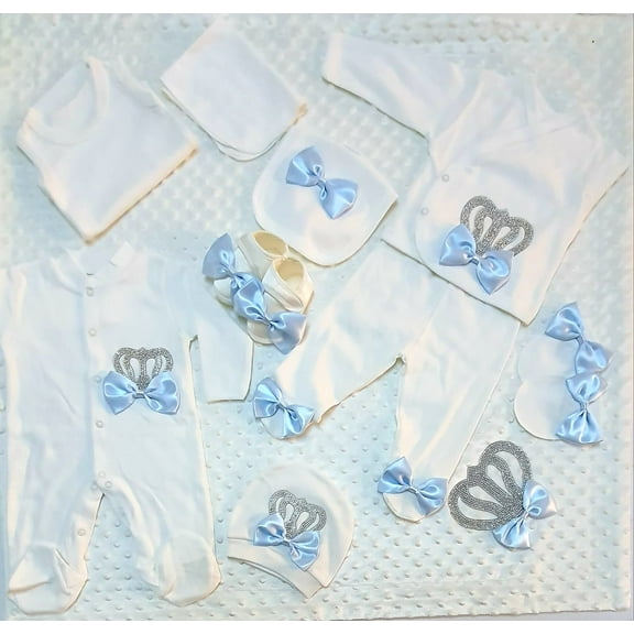 King chickpeas ecru 10-pc sets-new-born-0-to-3-month outfits for babies and newborns, toddlers, and children