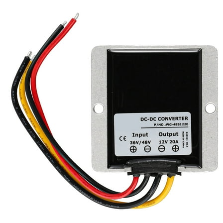 48V to 12V 20A DC to DC Step Down Converter for Golf Carts and Vehicles