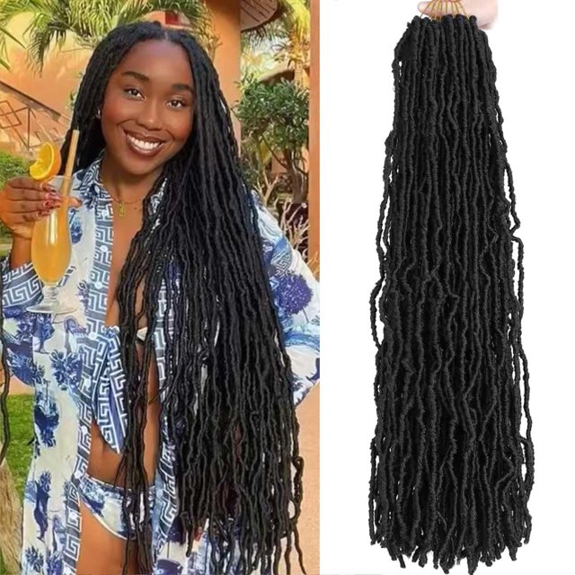 Trenzas de ganchillo para cabello suave de 30 cm, 7 paquetes de 7 paquetes para mujer