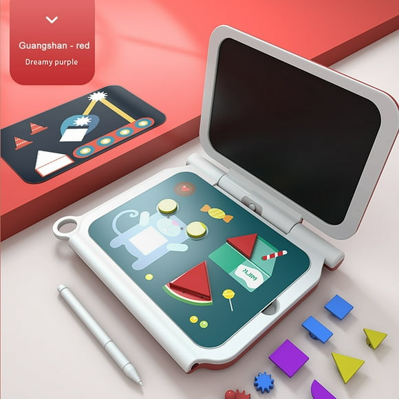 New Release, Drawing Pad Writing Board, Colorful LED Tablet, Toys with Stylus, Educational Tool, Artistic Creation, Interactive Learning, Creative Play SOPABCP Under 10 | Plastic, Red [New Arrival]