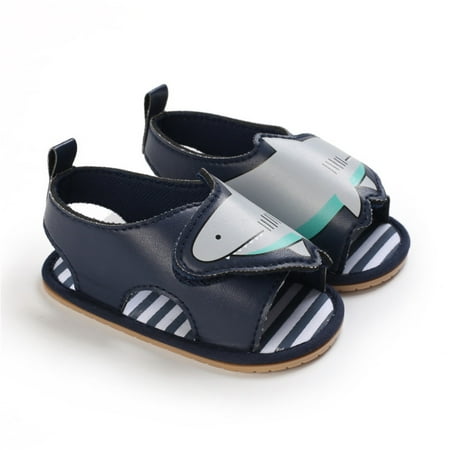 

Toddler Baby Summer Shark Anti-Slip Walking Shoes Prewalker Sandals Dark Blue 13