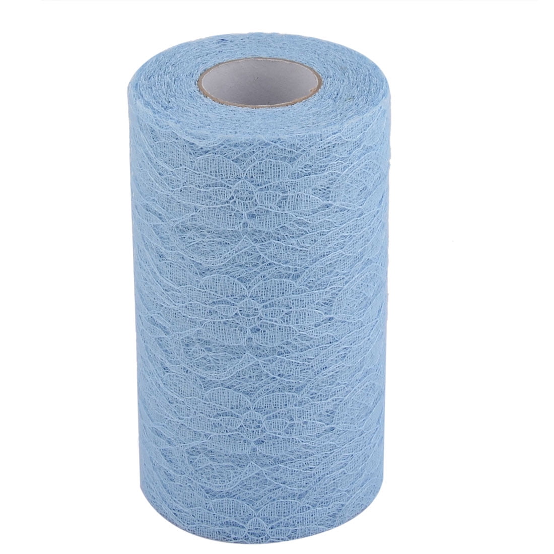Unique Bargains Wedding Party Lace Banquet Hall DIY Decor Tulle Spool Roll Light Blue 6'x25 Yards