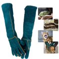 thumbnail image 1 of Guantes antimordeduras para manejo de animales, guantes de trabajo de cuero de seguridad para bañarse, acicalarse, manejar perros, Ca LingWen 9024715802484, 1 of 1