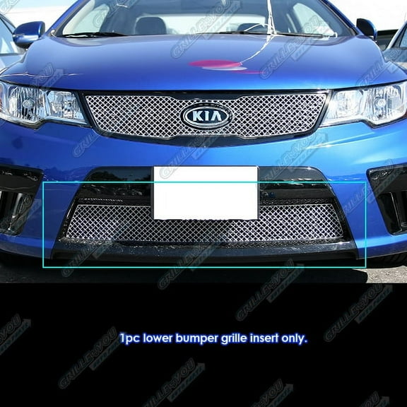 APS Compatible with Kia Forte Koup 2010-2013 Lower Bumper Stainless Steel Chrome Mesh Front Grill Grille Insert KX6820S