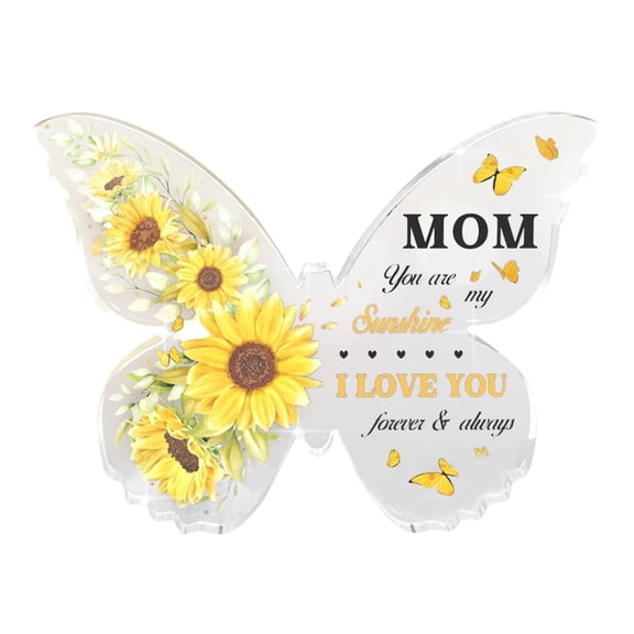 XDDST Today Prime for Mom Butterfly Shaped Acrylic Keepsake Gifts for Christmas Thanksgiving From Daughter Son Unique Mom Birthday Gift Ideas Room Decor