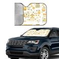 thumbnail image 4 of Disketp Windshield Sun Shade, Car Sun Shade For Front Window Farm Bee Cute Honey Sunshades Sun Visor Protector Blocks Uv Rays Foldable, 4 of 9