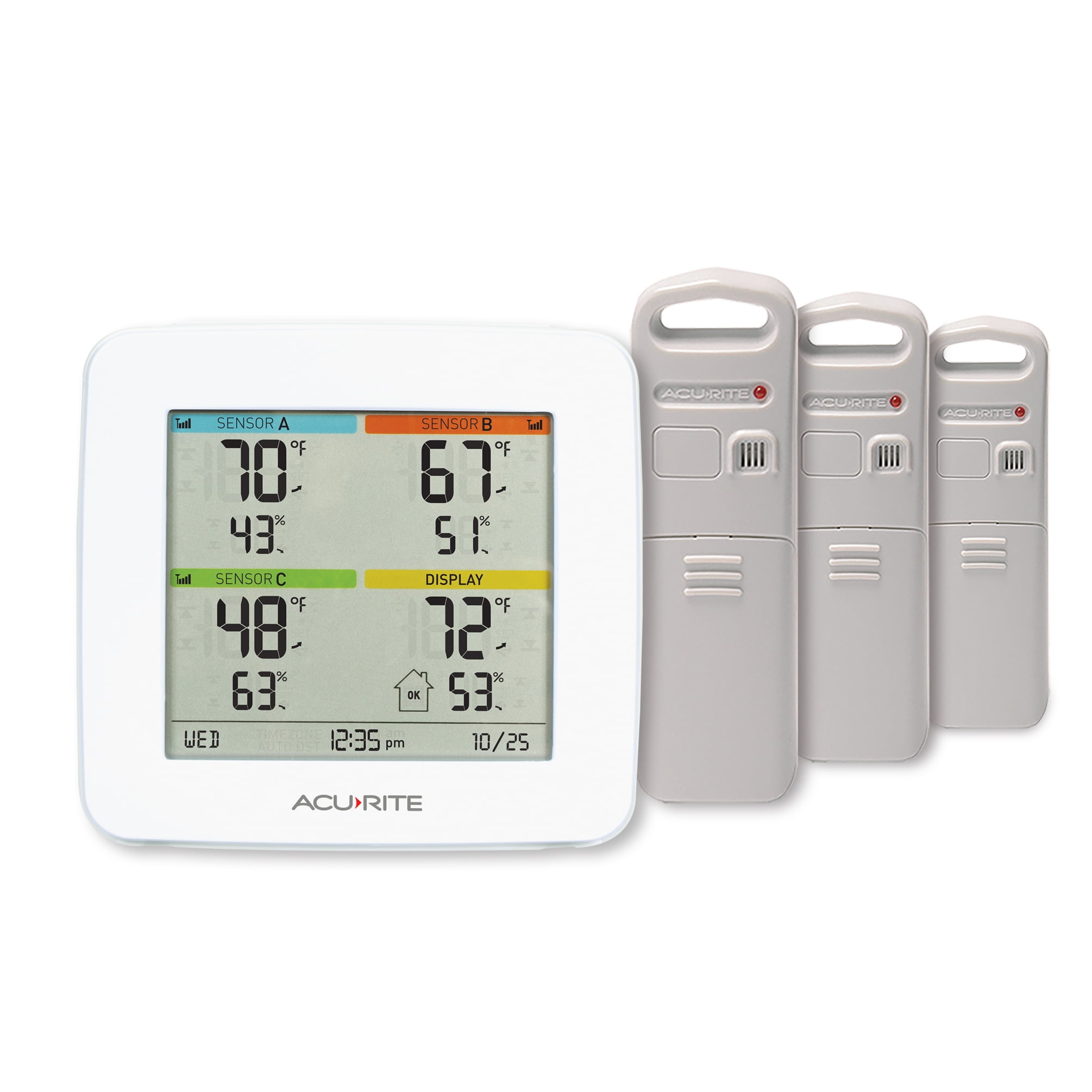 AcuRite 01096M Temperature  Humidity Station with 3 Indoor/Outdoor Sensors 
