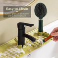thumbnail image 4 of Sink Splash Guard with Toothbrush Holder, Silicone Sink Draining Mat Behind Faucet, Suitable for Kitchen Bathroom Protection, 4 of 5