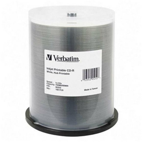 Verbatim 52x Média CD-R 700MB Jet d'Encre Imprimable Hub Imprimable 120mm Standard