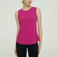 thumbnail image 3 of KBZDBZC Tank Tops for Women Women's 2024 Summer New Cool Sports Vest Women's Running Sleeveless Blouse Quick Drying Outer Top Yoga Fitness Loose Tank Top Workout Tops Women's Tops (Hot Pink,M), 3 of 6