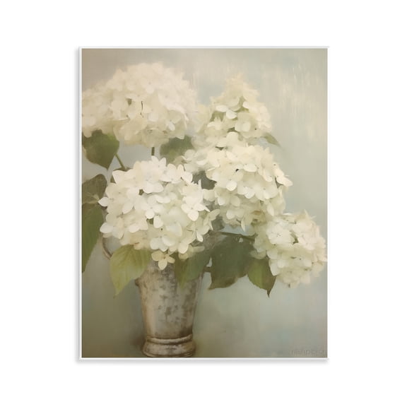 Stupell Industries Faded Country Hydrangeas Floral Painting Unframed Art Print Wall Art, 11 x 14