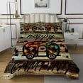 thumbnail image 1 of Erosebridal Rustic Camper Coverlet Set King, Happy Camping Bedding Set, Old Barn Door Decor, 3pcs, 1 of 5