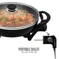thumbnail image 4 of OVENTE Electric Wok with Nonstick Coating, 13 Inch Family-Sized Skillet, 1400W Power, Adjustable Temperature, Tempered Glass Lid, Cool Touch Handles, 4 of 9