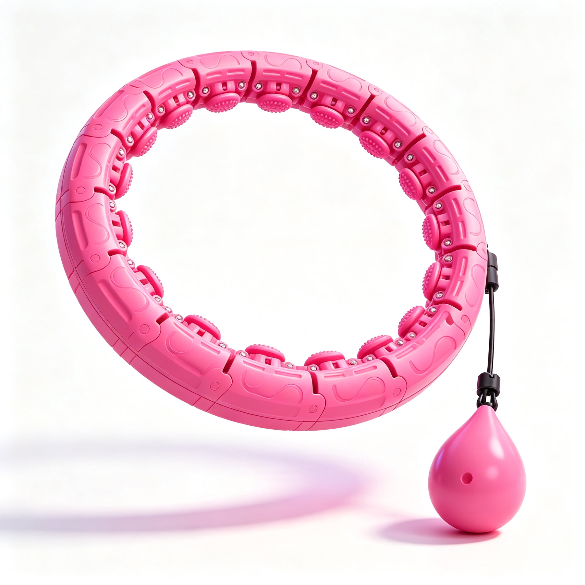 Kovryx Weighted Hula Hoop for Weight Loss with 28 Detachable Knots Secure Buckle for Women Beginners