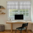 thumbnail image 6 of Grey Ombre Tier Curtains 24 Inch Length, Farmhouse Grey Gradient Color Aesthetic Cafe Short Curtains for Bathroom Over Sink, Small Kitchen Curtain Light Filtering Tiered Drapes 2 Panels 27.5"Wx24"L, 6 of 9