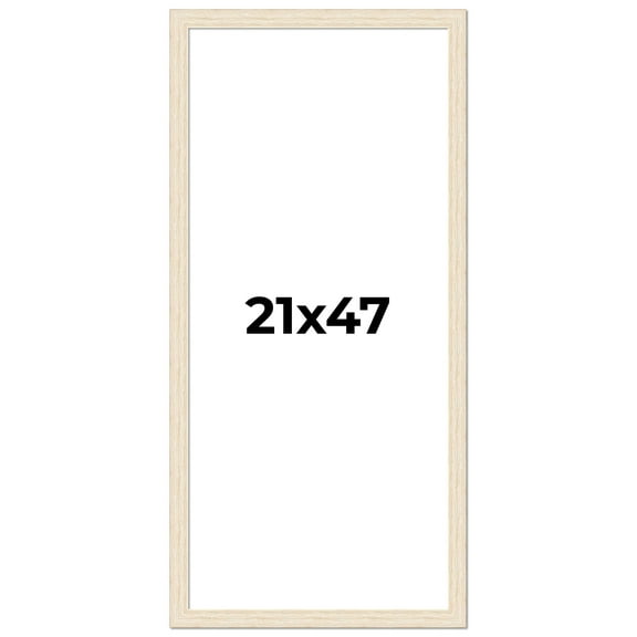 21x47 Frame White Barnwood Picture Frame Includes UV Acrylic Plexiglass, Acid Free Foam Backing