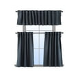thumbnail image 2 of 3S Brother's Solid Linen Look Curtains Drapes Kitchen Valance Set of 3 Hanging Rod Pocket Window Valance Treatments Decorative Valances Tiers Café Curtains (Sky Blue 50"x14"Valance - 24"x40"Tiers), 2 of 6